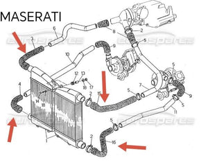 312020480 - 453363540 - 312053480 - 312053481 KIT MANICOTTI INTERCOOLER NUOVI